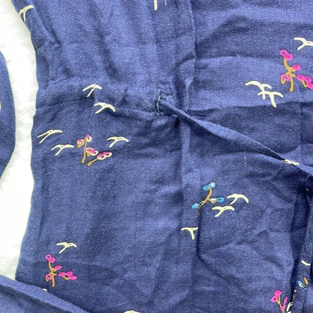 Anthropologie Floreat Pajama Jumpsuit Bird Print Jumpsuit S